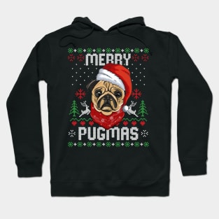 Merry Pugmas Xmas Gifts Ugly Christmas Sweater - Santa Pug Hoodie